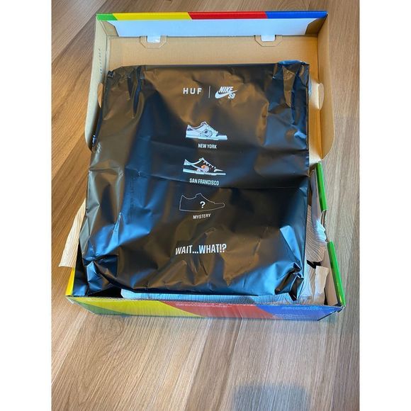 Nike SB Dunk Low HUF San Francisco Black Orange Men size 8.5 FD8775-001 New - Picture 12 of 12